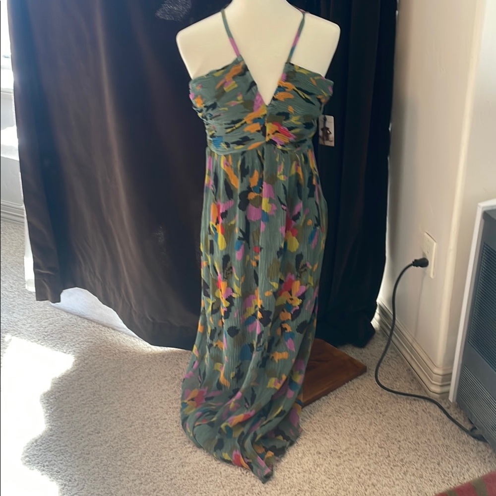 Floral Maxi Dress with Spaghetti Straps